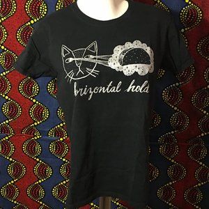 Horizontal Hold - Cat / Taco - T-shirt - Black - M